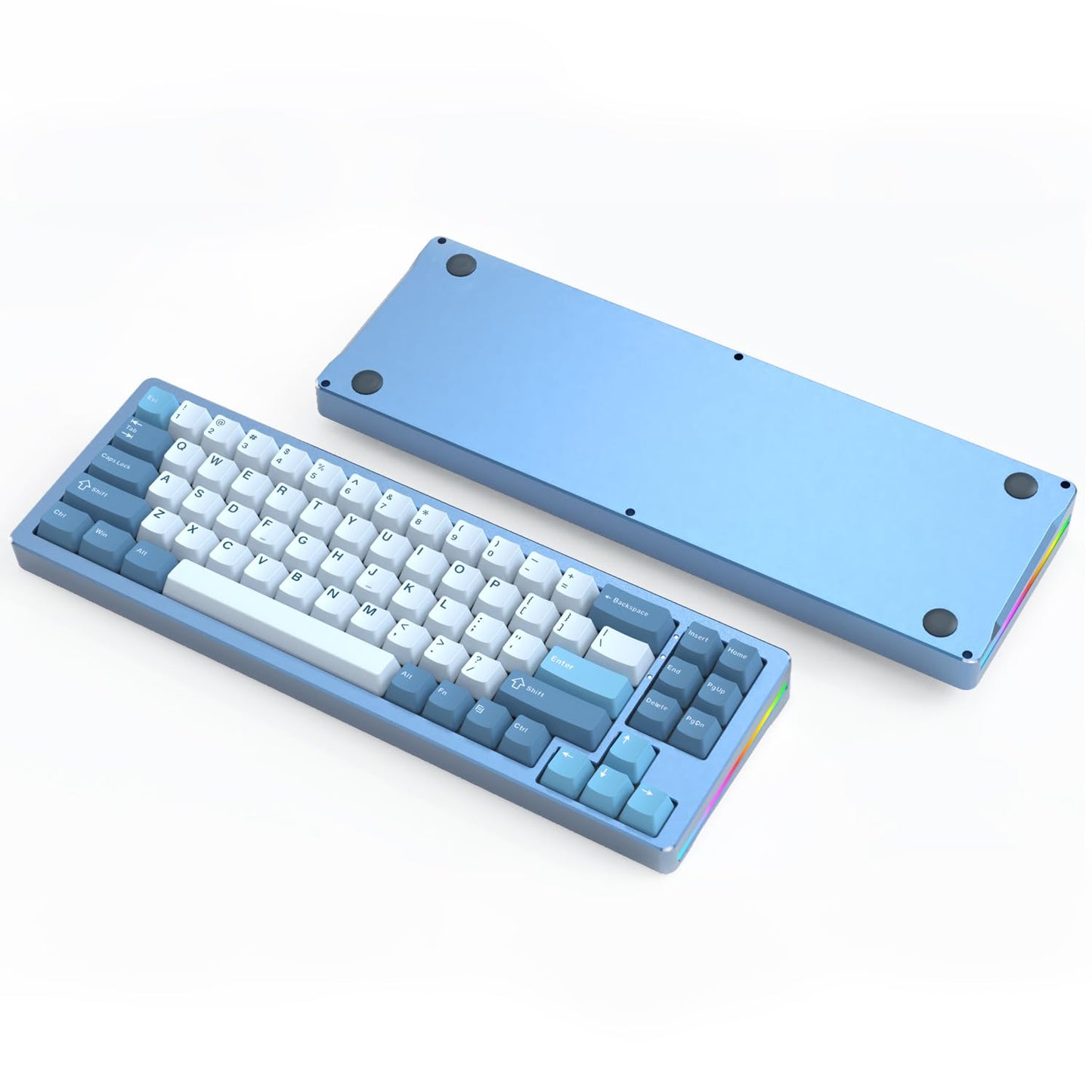ATTACK SHARK M71 Wireless Mechanical Keyboard, 75% TKL, RGB LED, BT5.0, Hot-swap, Linear White Switch, 13.78in, Gasket Mount