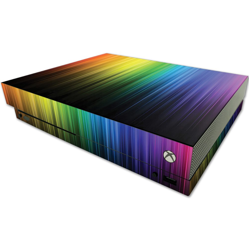 MIGHTY SKINS MightySkins Skin for Microsoft One X Console - Rainbow Streaks, Durable Vinyl Decal, Easy to Apply, Made in USA