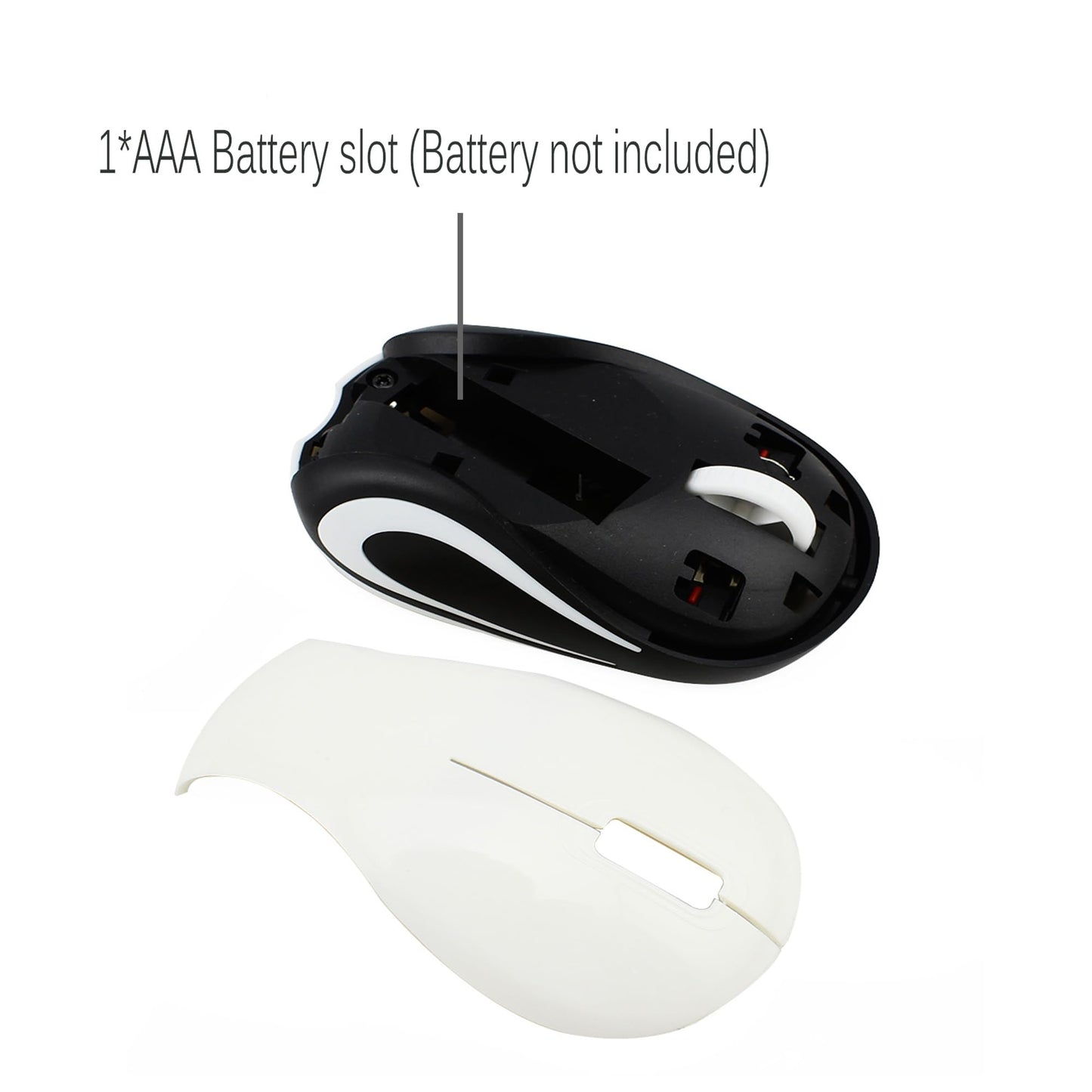 elec Space Mini Wireless Mouse for Kids - Portable Optical Design, White, Ideal for Ages 3-7, USB Receiver for Laptop and Computer