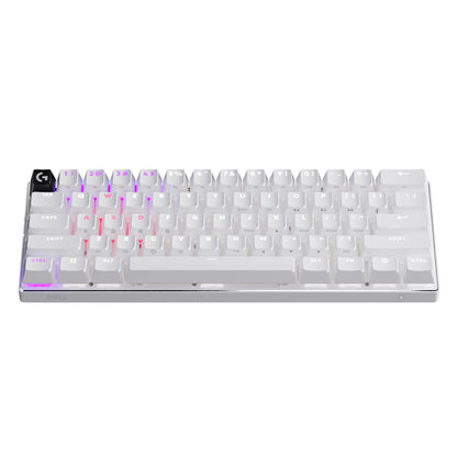Logitech G PRO X 60% Wireless Gaming Keyboard - TKL, LIGHTSYNC RGB, White, GX Optical Linear Switches, Model 920-012169