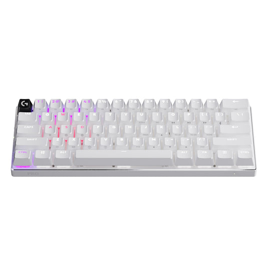 Logitech G PRO X 60% Wireless Gaming Keyboard - TKL, LIGHTSYNC RGB, White, GX Optical Tactile Switches, Model 920-011921