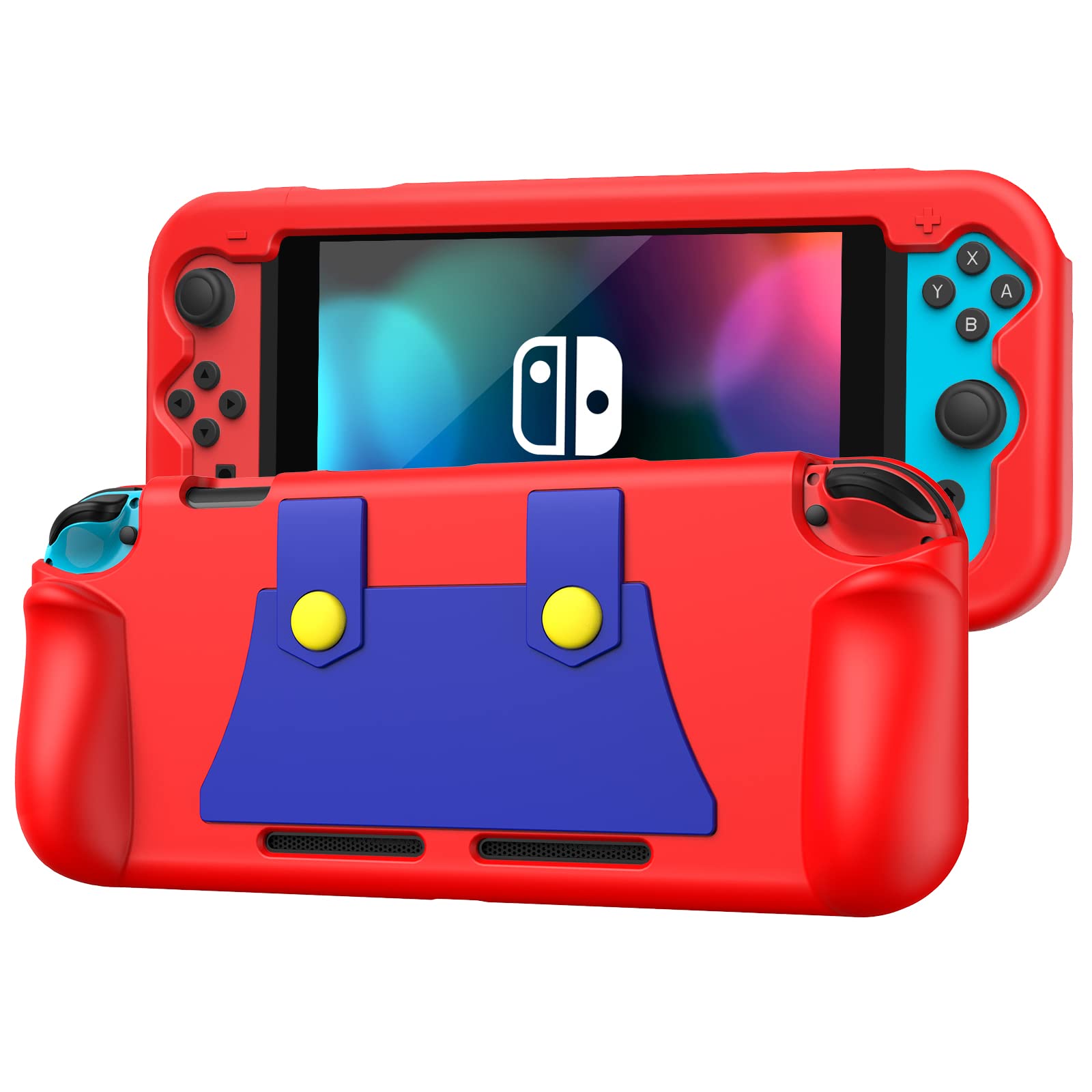 KENOBEE Silicone Case Compatible with Nintendo Switch 2017, Soft Lightweight Ergonomic Grip Protective Cover with Shock-Absorpti