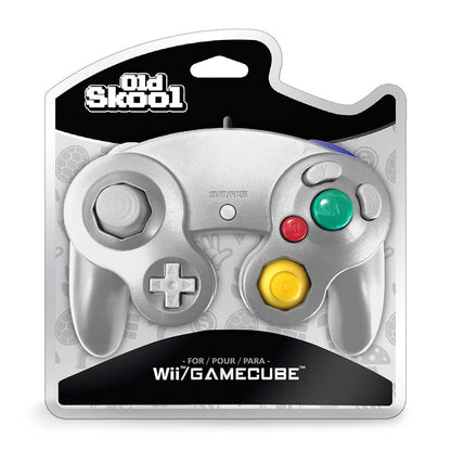 Old Skool GameCube/Wii Controller - Silver Edition, Compatible with GameCube/Wii
