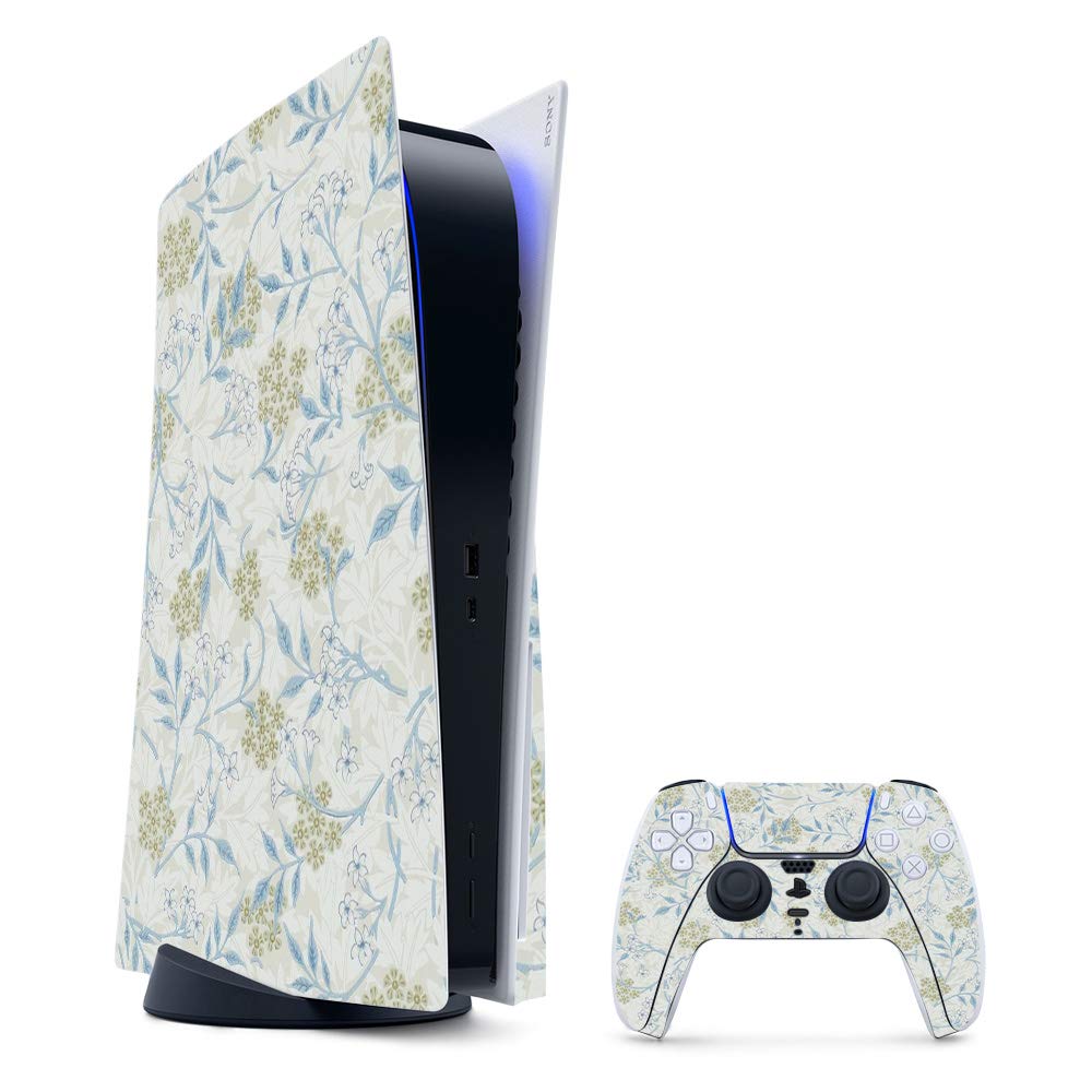 MightySkins Gaming Skin for PS5 / Playstation 5 Bundle - Jasmine | Protective Viny wrap | Easy to Apply and Change Style | Made in The USA