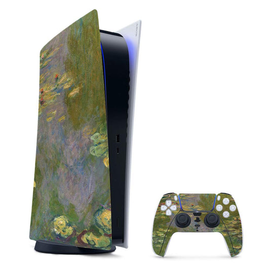 MightySkins Gaming Skin for PS5 / Playstation 5 Digital Edition Bundle - Water Lilies | Protective Viny wrap | Easy to Apply and Change Styles | Made in The USA
