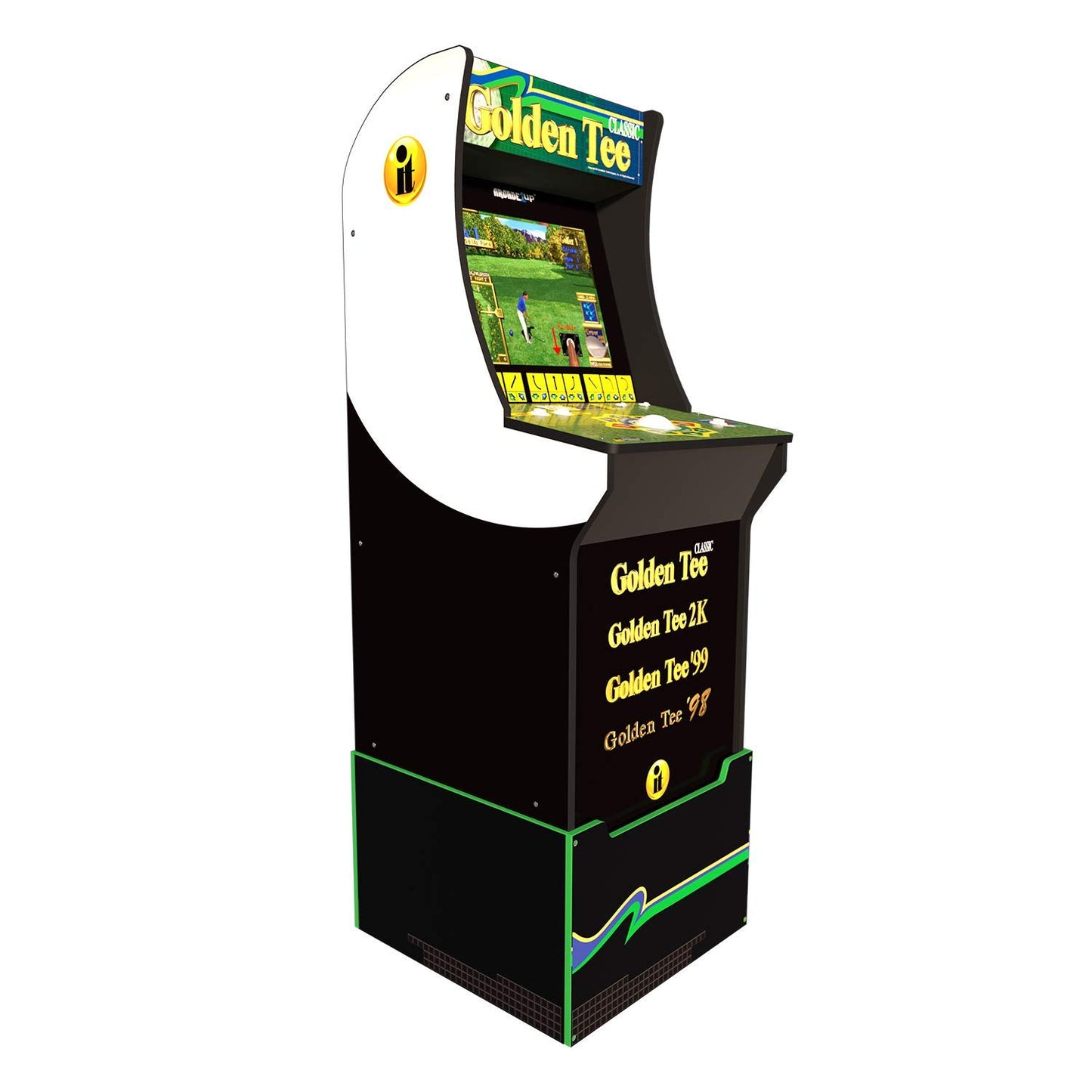 Arcade1Up Golden Tee Classic Arcade Machine with Riser - 5ft Gaming Fun