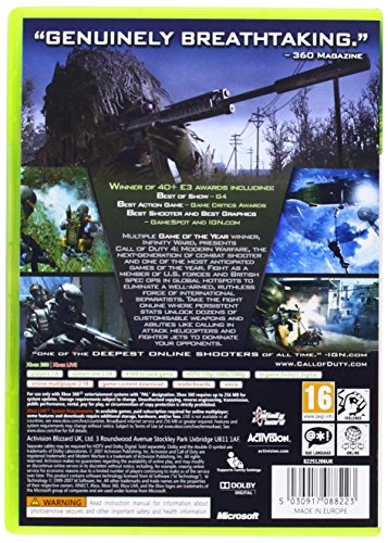 ACTIVISION Call of Duty Modern Warfare - Classic Xbox 360 Game, Model 54882