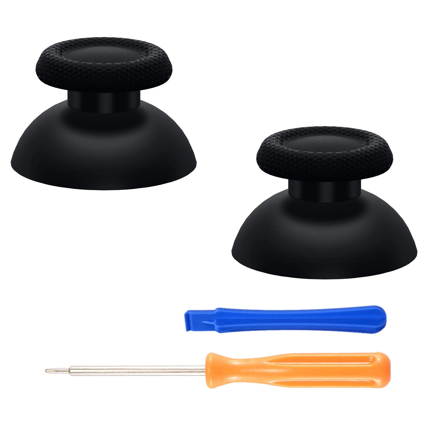 eXtremeRate Black Replacement Thumbsticks for PS5 Controller  Custom Analog Stick Joystick Compatible with PS5  for PS4 All Model Controller - Controller NOT Included