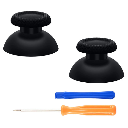 eXtremeRate Black Replacement Thumbsticks for PS5 Controller  Custom Analog Stick Joystick Compatible with PS5  for PS4 All Model Controller - Controller NOT Included