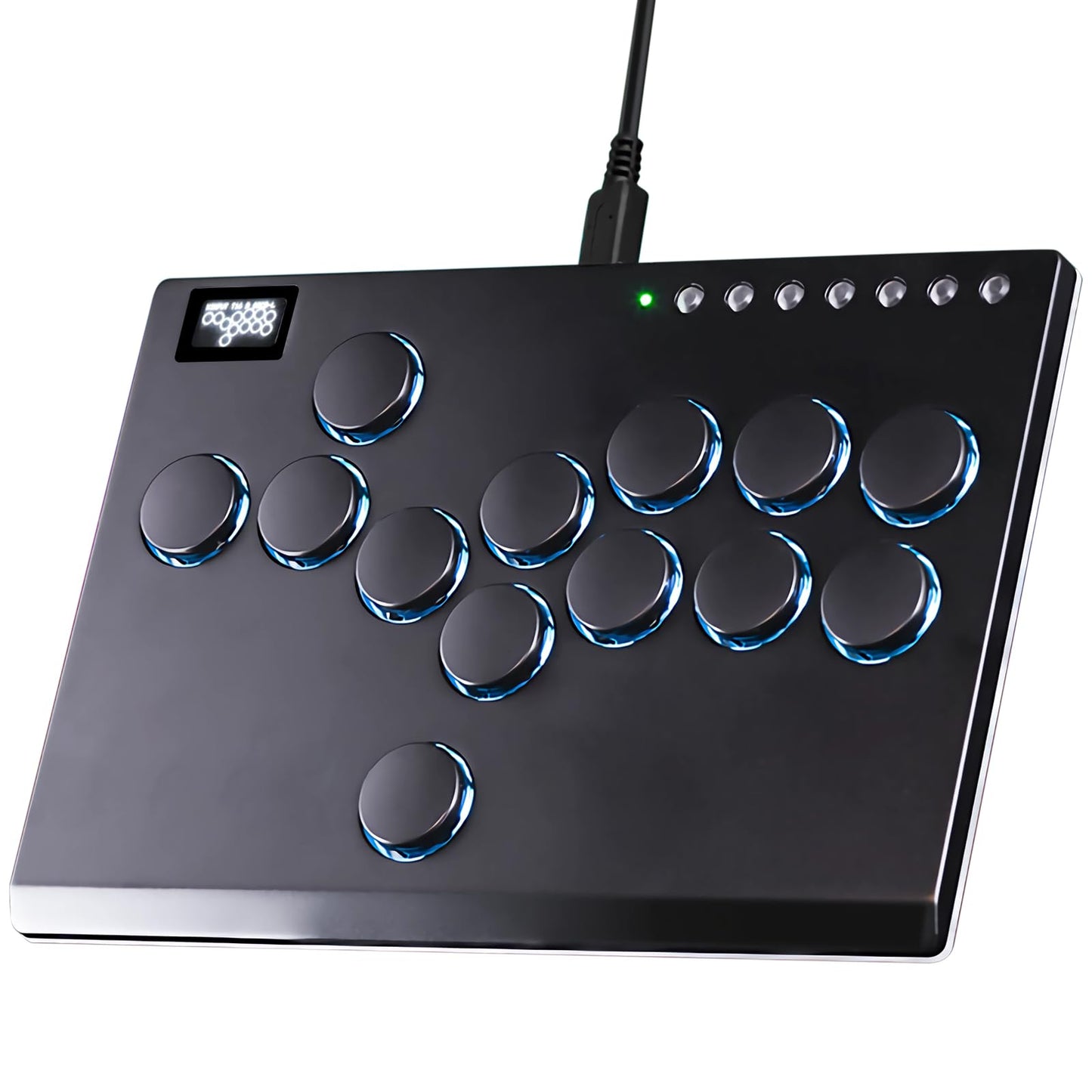 Sehawei Haute42 All Metal Arcade Stick - 13 Keys Controller with RGB & Turbo Functions for PC/PS3/PS4/Switch, M13 Black