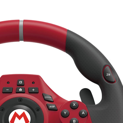 Hori Mario Kart Racing Wheel Pro Deluxe for Nintendo Switch - Red, Model NSW-228U