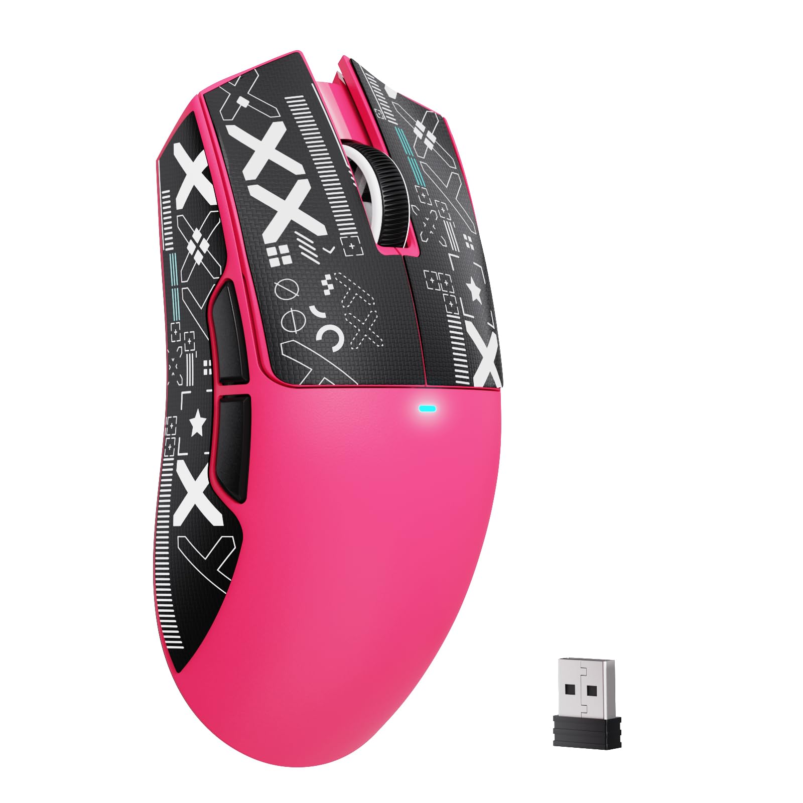 MAMBASNAKE Attack Shark X11SE Lightweight Wireless Gaming Mouse  Tri-Mode 2.4G/USB-C Wired/BT  22K DPI  PAW3311 Optical Sensor  59g  5 Programmable Buttons  300mAh Battery for PC/Mac((Berry-Griptape)