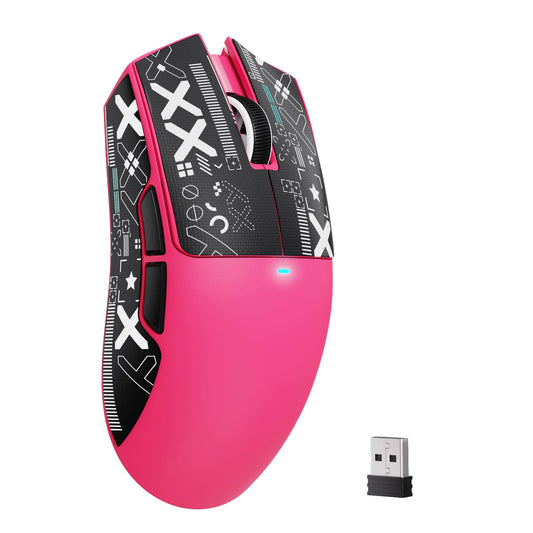 MAMBASNAKE Attack Shark X11SE Lightweight Wireless Gaming Mouse  Tri-Mode 2.4G/USB-C Wired/BT  22K DPI  PAW3311 Optical Sensor  59g  5 Programmable Buttons  300mAh Battery for PC/Mac((Berry-Griptape)