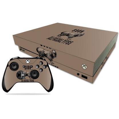 MIGHTY SKINS Xbox One X Combo Skin - Alpacalypse Vinyl Decal Wrap - Durable, Easy to Apply, Made in The USA