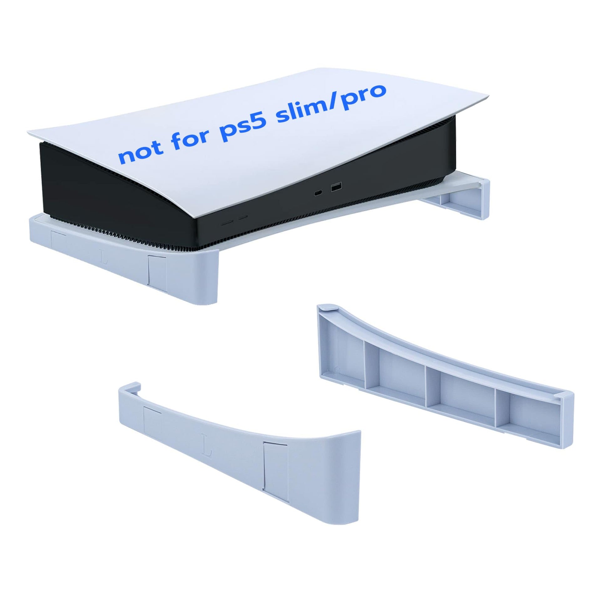 Mcbazel Horizontal Stand for Standard PS5 - Stable Base Stand for PlayStation 5 Disc and Digital Editions (Grey/White) - Secure Fit  Easy Installation (Not Compatible with PS5 Slim/Pro)