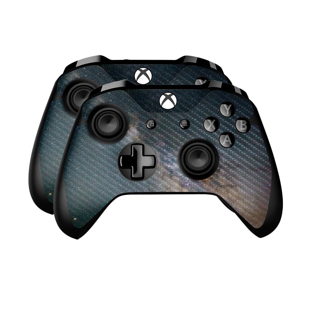 Carbon Fiber Skin Compatible with Microsoft Xbox One Controller (2 Pack) - Galactic Landscape - Premium 3M Vinyl Protective Wrap Decal Cover - Easy to Apply | Crafted in The USA by MightySkins
