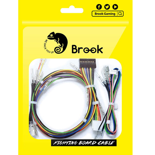 Brook Fighting Board Cable - 20-Pin Button & Joystick Harness with 4-Pin Button Harness for DIY Arcade Stick/Accessories