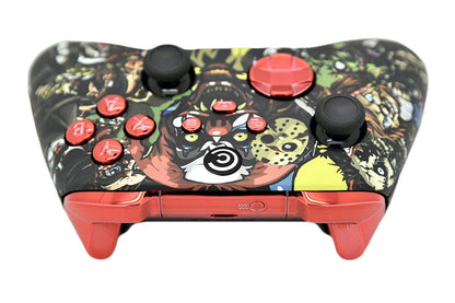 Custom Controllerzz Designer Series Wireless Controller for Xbox & PC - Scary Party & Red Chrome Inserts