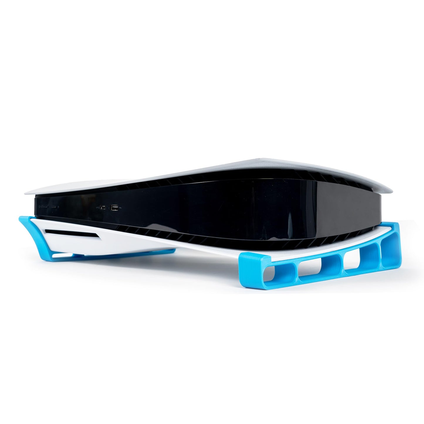 Glistco Skates - PS5 Horizontal Stand Compatible, Blue Rubber Design