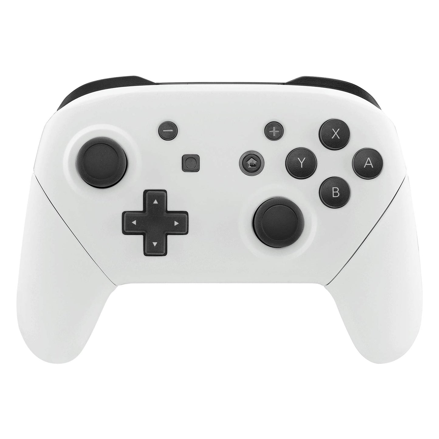 eXtremeRate White Faceplate Backplate Handles for Nintendo Switch Pro Controller, DIY Replacement Hand Grip Housing Shell Cover 