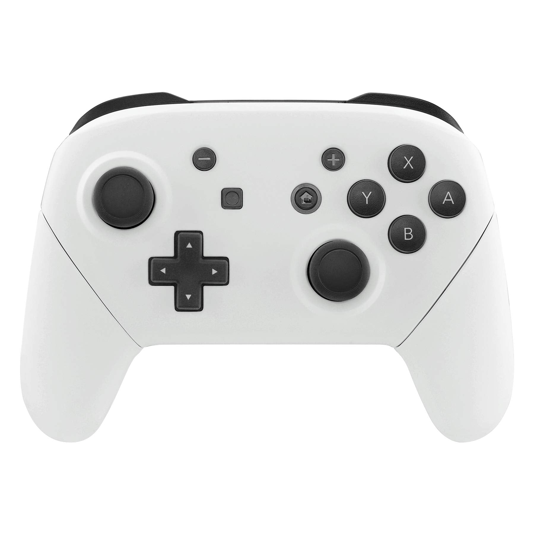 eXtremeRate White Faceplate Backplate Handles for Nintendo Switch Pro Controller, DIY Replacement Hand Grip Housing Shell Cover 