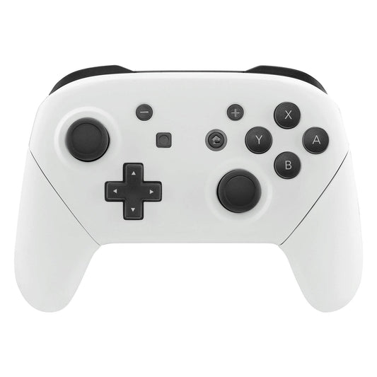 eXtremeRate White Faceplate Backplate Handles for Nintendo Switch Pro Controller, DIY Replacement Hand Grip Housing Shell Cover 