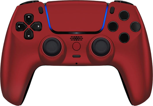 Custom Controllerzz Wireless Controller Compatible with PS5 - Multiple Designs Available (Red)