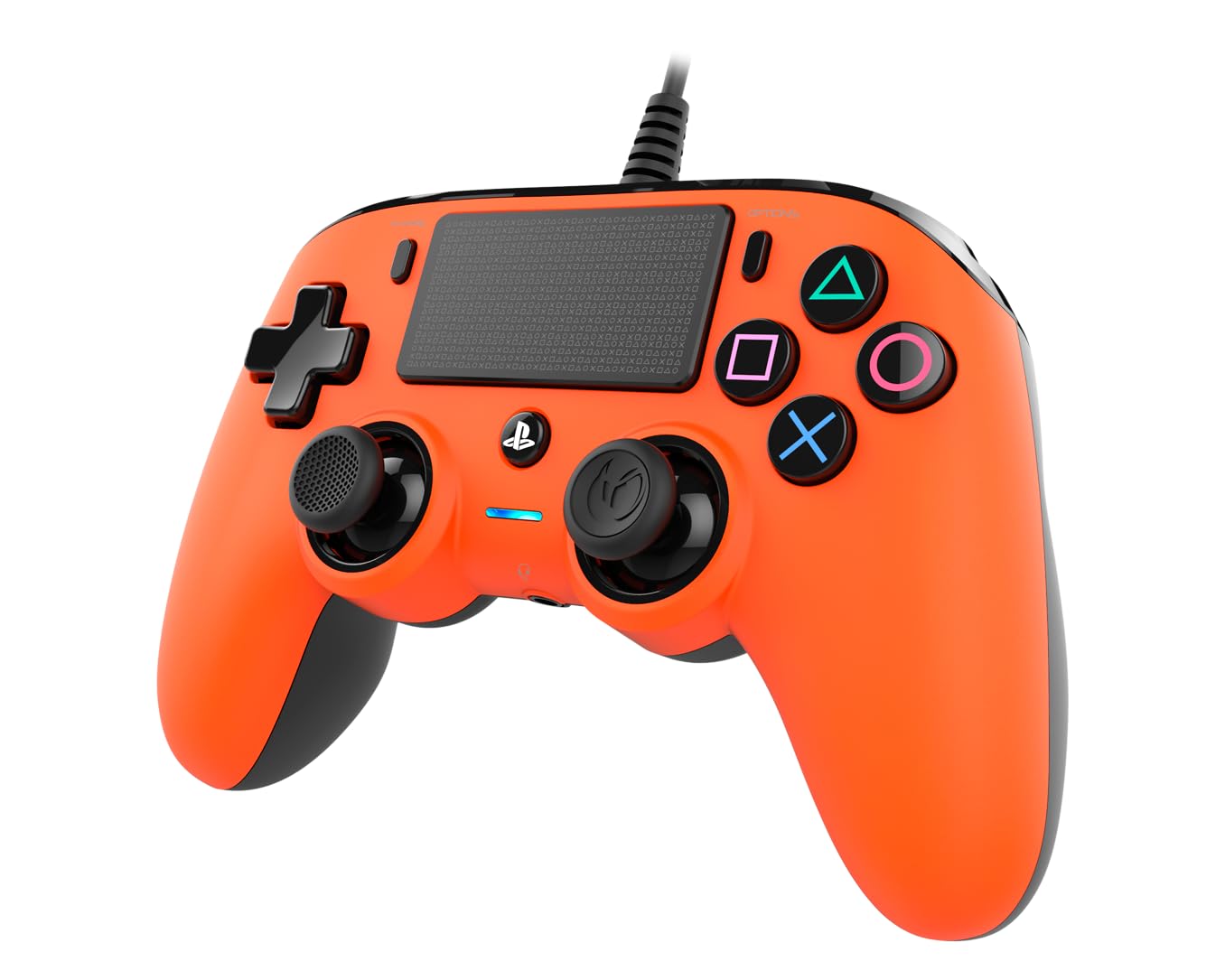 Nacon Wired Compact Controller for PS4 - Official Licensed Product, Orange Color, Model PS4OFCPADORANGE