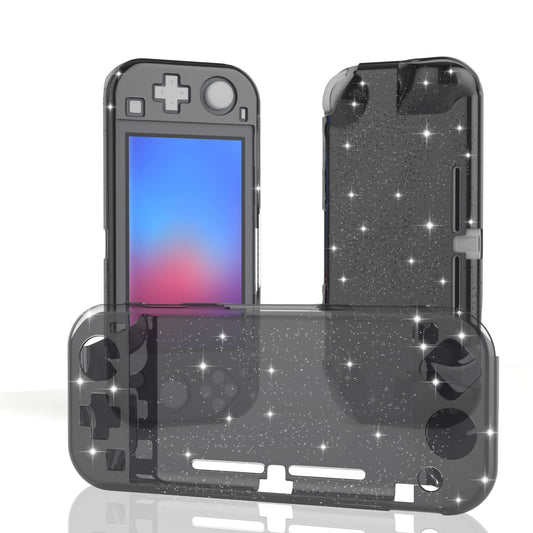 ECHZOVE Switch Lite Glitter Case - Protective Hard Grip for Switch Lite - Black