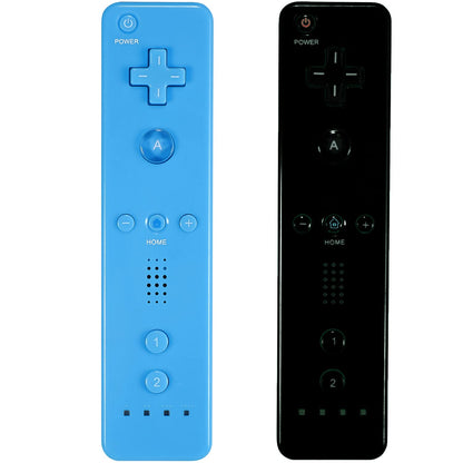 Yosikr Wii Controller 2 Pack - Remote with Silicone Case & Wrist Strap, Compatible with Wii/Wii U - Black & Blue