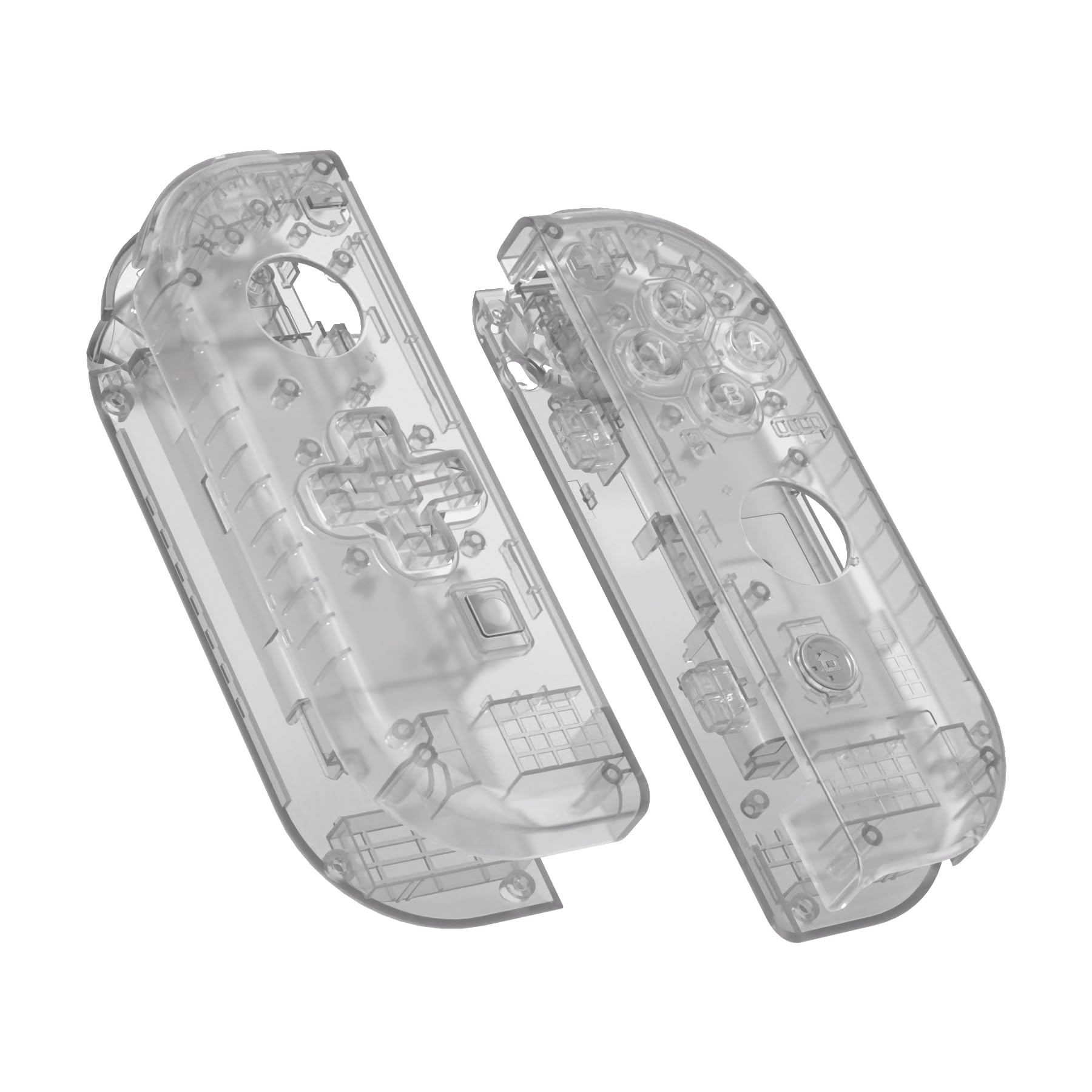 eXtremeRate Clear Black Joycon Handheld Controller Housing (D-Pad Version) with Colorful Buttons  DIY Replacement Shell Case for Nintendo Switch Joy-Con - Console Shell NOT Included