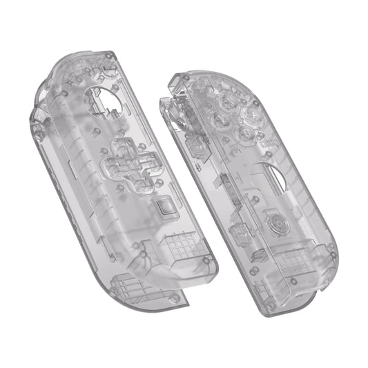 eXtremeRate Clear Black Joycon Handheld Controller Housing (D-Pad Version) with Colorful Buttons  DIY Replacement Shell Case for Nintendo Switch Joy-Con - Console Shell NOT Included
