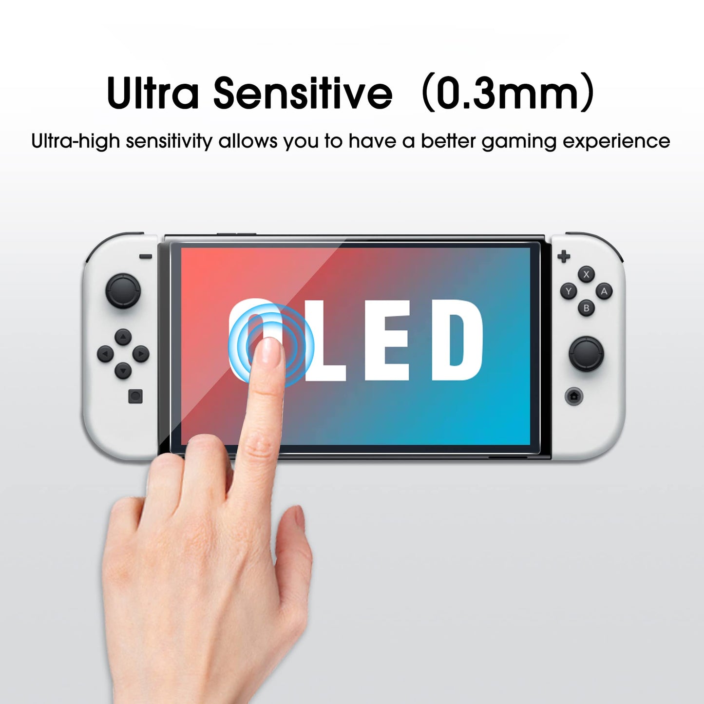 amFilm Tempered Glass Screen Protector for Nintendo Switch OLED (2021) - 2-Pack, Auto Alignment Kit, Bubble Free, Transparent