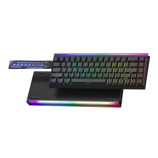 AULA Hero 68 HE Pro - Wired Gaming Keyboard with Hall Effect Magnetic Switch  CNC Aluminum Frame  8KHz Polling Rate  RGB Box & Backlight  Side Printed Keycaps  65% 68-key Compact Small Gamer Keyboards