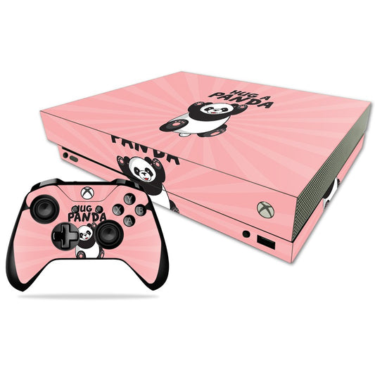 MIGHTY SKINS Xbox One X Skin - Hug A Panda Vinyl Decal Wrap, Durable & Protective, Easy Apply/Remove, Model MIXBONXCMB-Hug A Panda