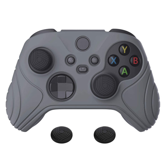 eXtremeRate PlayVital Samurai Edition Gray Anti-slip Controller Grip Silicone Skin for Xbox Core Wireless Controller  Ergonomic Protective Case Cover for Xbox Series S/X Controller w/Thumb Grips