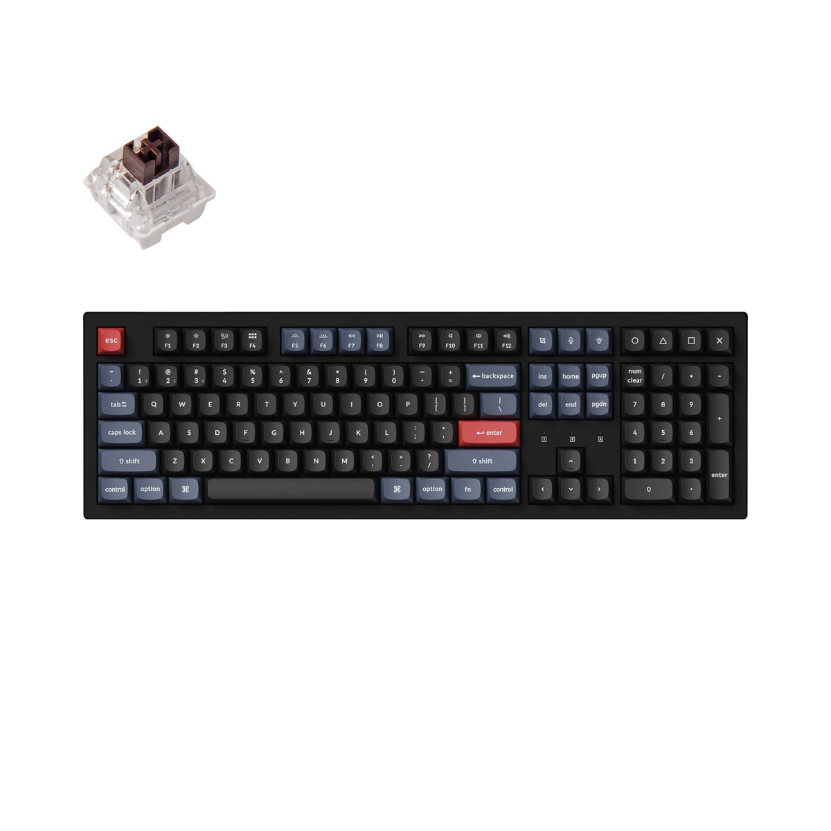 Keychron K10 Pro Wireless Custom Mechanical Keyboard  QMK/VIA Programmable Bluetooth/Wired White Backlight  Hot-swappable Keychron K Pro Brown Switch - For Mac Windows Linux