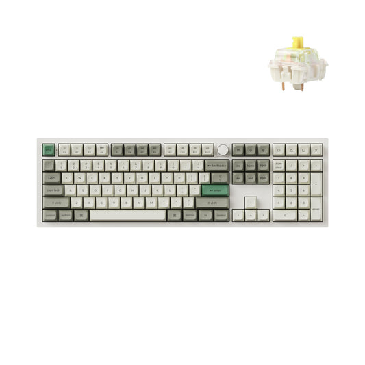Keychron Q6 Max QMK/VIA Bluetooth Wireless /2.4 GHz/USB-C Wired Custom Mechanical Keyboard  Full Size Programmable Knob RGB Backlit Hot-Swappable Gateron Banana Switch for Mac Windows Linux - White