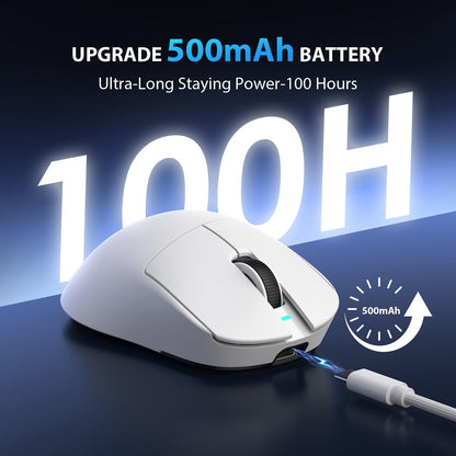 Transformers GM04 Wireless Gaming Mouse - 12000 DPI, 100h Battery, 5 Programmable Buttons, White