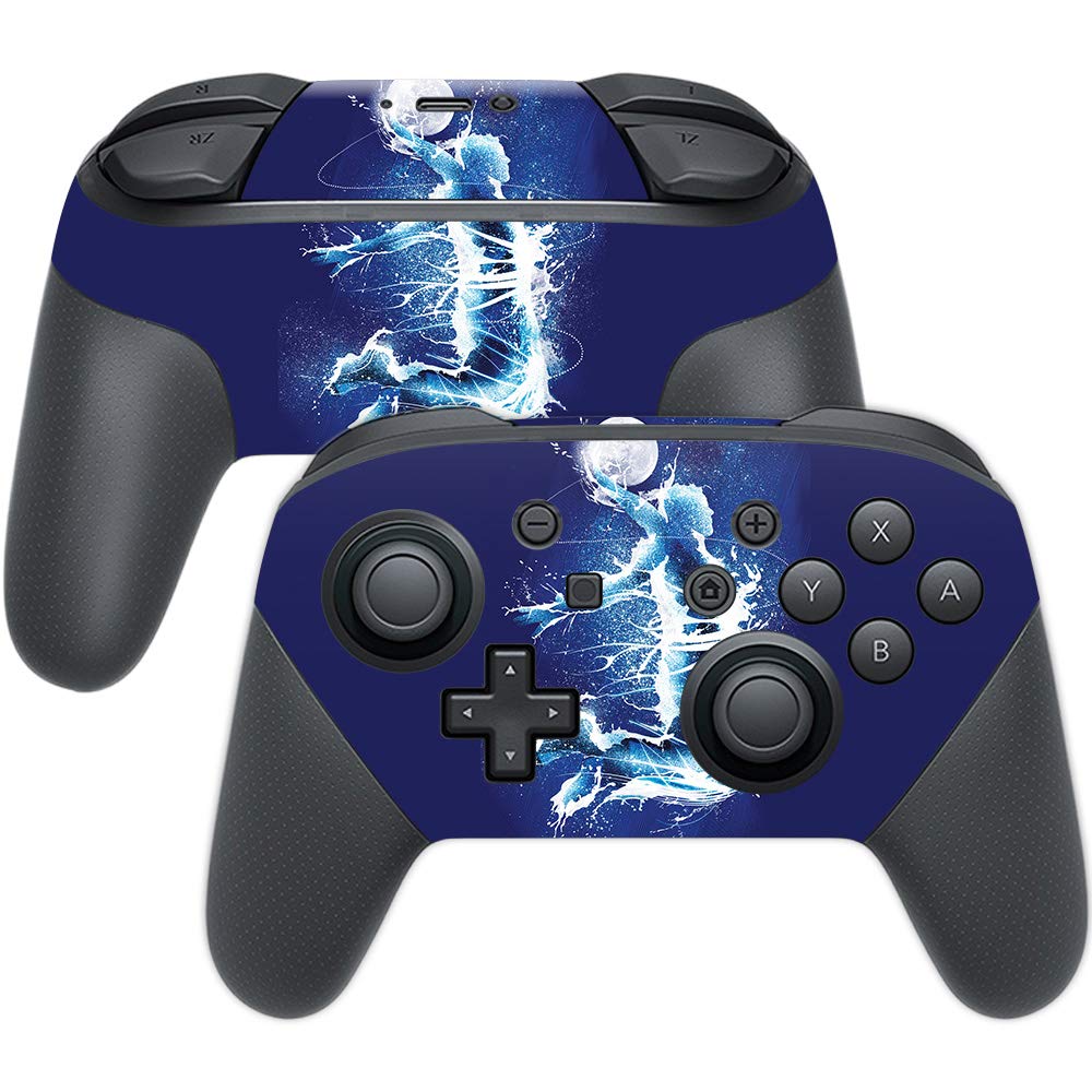 MIGHTY SKINS Nintendo Switch Pro Controller Skin - Durable Vinyl Wrap - Jump to The Moon Design - Easy Apply & Remove