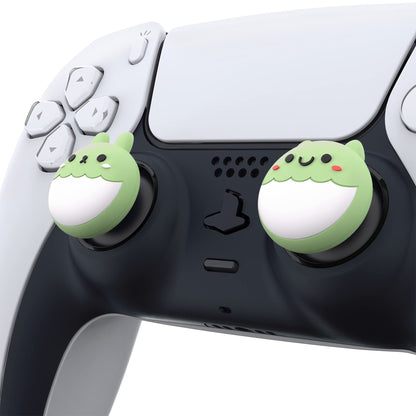 PlayVital Thumb Grip Caps for PS5/PS4/Xbox/Switch Pro Controller - Silicone, RS Matcha Green, Model PJM3004