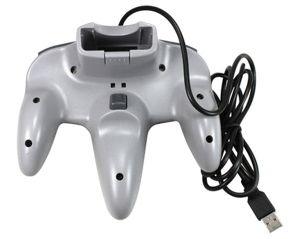 3rd Party N64 Retro USB Wired Controller for PC and MAC - Grey, Model 898456659350
