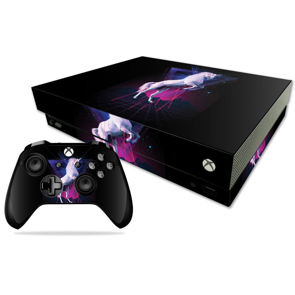 MIGHTY SKINS Xbox One X Skin - Unicorn Rave Vinyl Decal Wrap, Durable & Protective, Easy to Apply, Model: MIXBONXCMB-Unicorn Rave