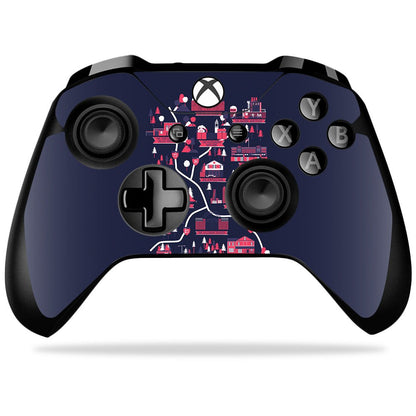 MIGHTY SKINS Xbox One X Controller Skin - Zombie Apocalypse Map Vinyl Wrap, Durable & Easy to Apply, Model MIXBONXCO