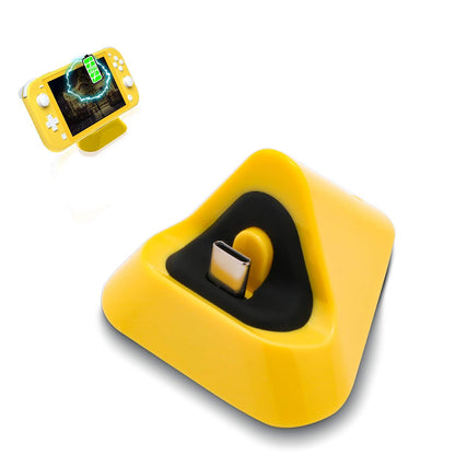 ECHZOVE Charging Dock for Nintendo Switch Lite - Yellow Charger Accessory
