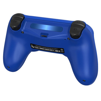 SHINXIN Wireless Controller for PS4/PC - Dual Vibration, 3.5mm Audio, Type-C Port, 2-Pack - Blue + Blue