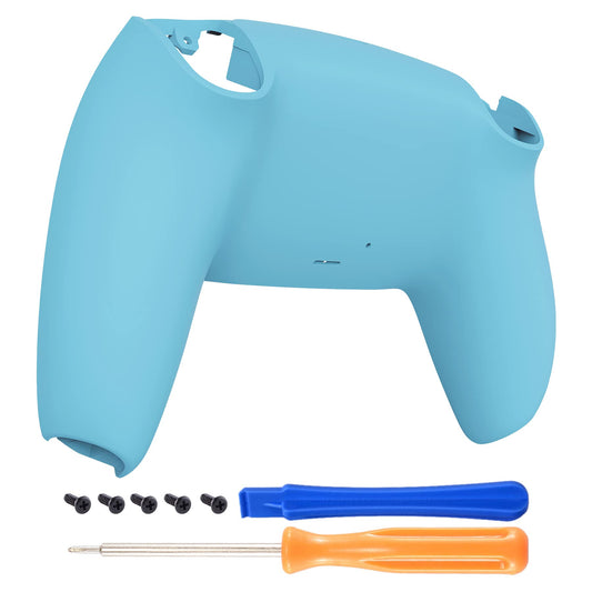 eXtremeRate Heaven Blue Grip Custom Back Plate Bottom Shell Compatible with ps5 Controller  Replacement Back Shell Cover Compatible with ps5 Controller