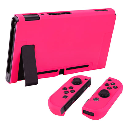 eXtremeRate PlayVital Back Cover for Nintendo Switch - Hard Shell Protector, Bright Pink, Model NTP340