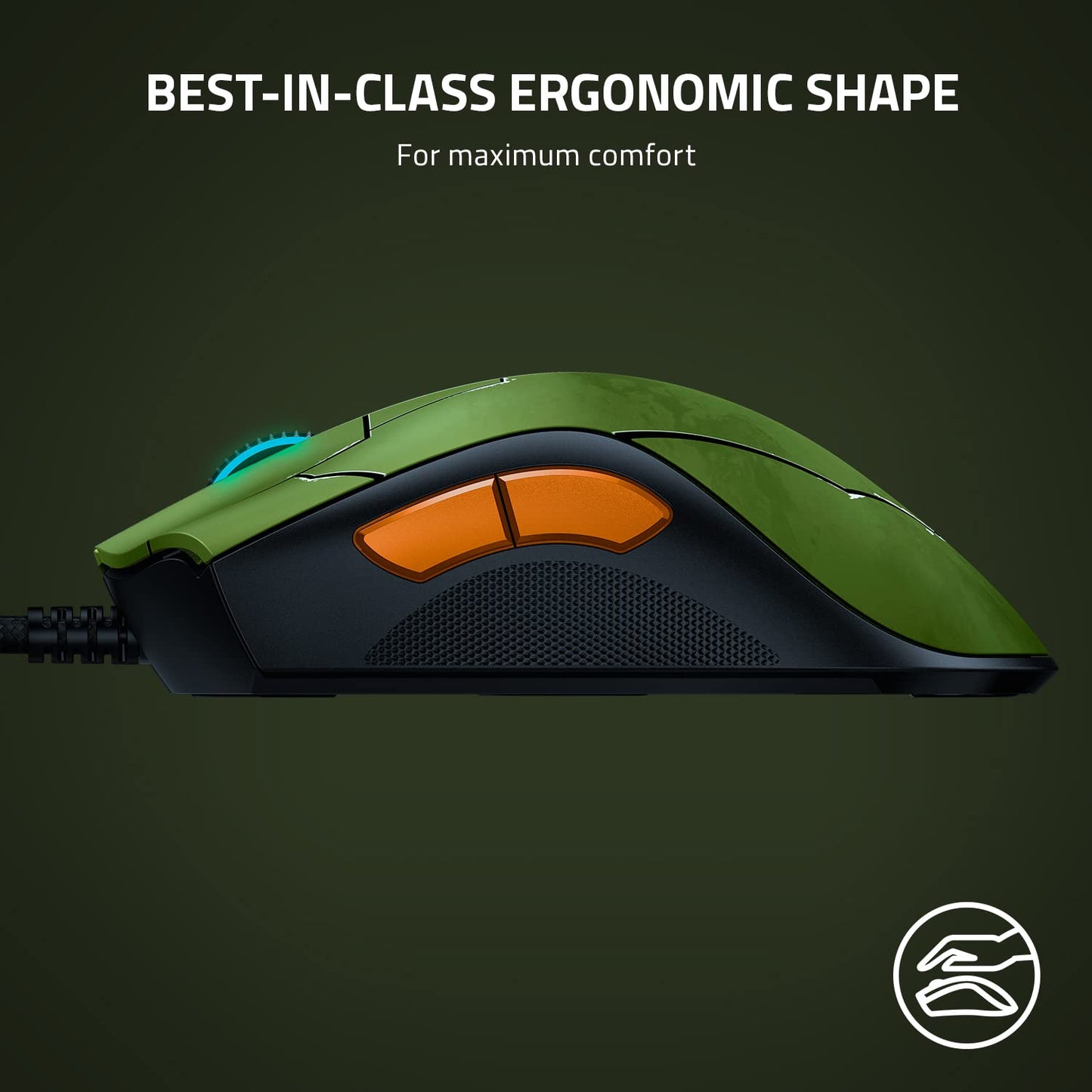 Razer DeathAdder V2 Gaming Mouse - Ergonomic, Optical Switches, 20K Sensor, Halo Infinite Edition
