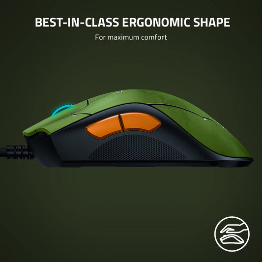 Razer DeathAdder V2 Gaming Mouse - Ergonomic, Optical Switches, 20K Sensor, Halo Infinite Edition